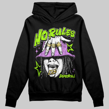 Neon Green Sneakers DopeSkill Hoodie No Rules Graphic Streetwear - black
