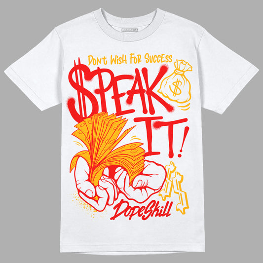 Red Sneakers DopeSkill T-Shirt Speak It Graphic Streetwear - White