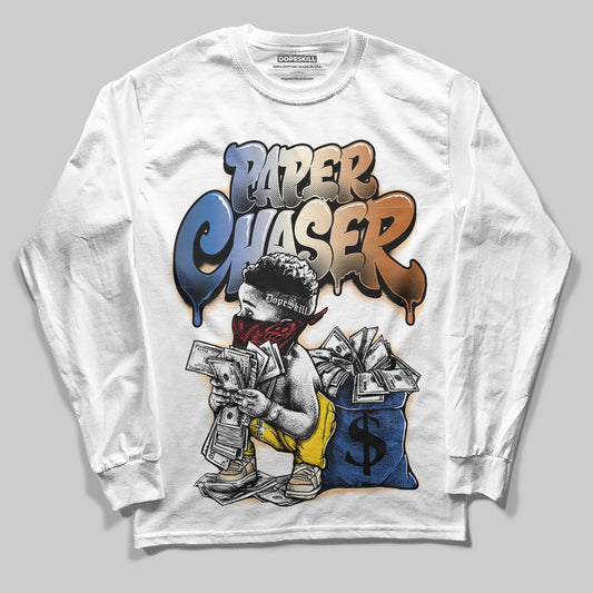 Jordan 17 Retro Low SP Infinite Archives DopeSkill Long Sleeve T-Shirt Paper Chaser Boy Graphic Streetwear - White
