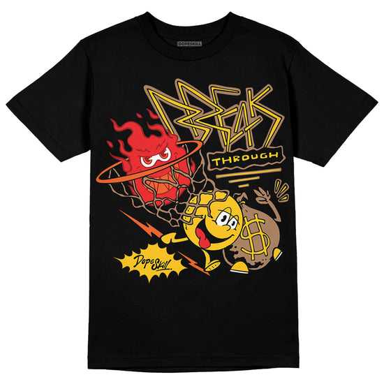 Yellow Sneakers DopeSkill T-Shirt Break Through Graphic Streetwear - Black