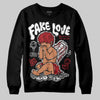 Jordan 11 Retro Low Bred (2025) DopeSkill Sweatshirt False Love Graphic Streetwear - Black