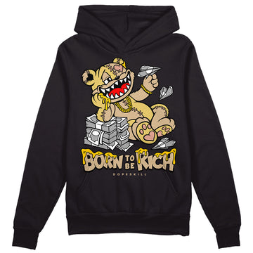 TAN Sneakers DopeSkill Hoodie Sweatshirt Born To Be Rich Graphic Streetwear - Black