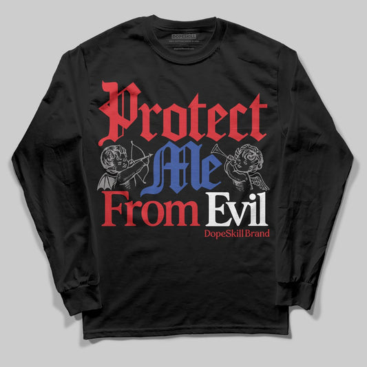 Jordan 3 “Seoul 2.0” DopeSkill Long Sleeve T-Shirt Protect Me From Evil Graphic Streetwear - Black
