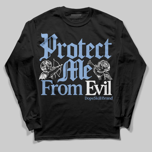 Jordan 4 WMNS 'Forget Me Not' DopeSkill Long Sleeve T-Shirt Protect Me From Evil Graphic Streetwear - Black