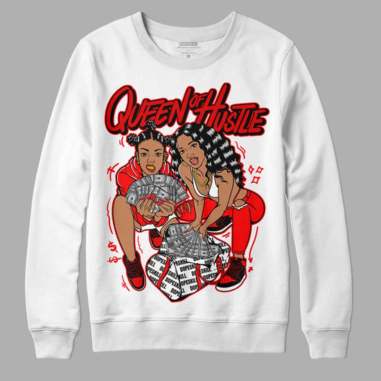 Jordan 1 Retro High OG "Satin Bred" DopeSkill Sweatshirt Queen Of Hustle Graphic Streetwear - White