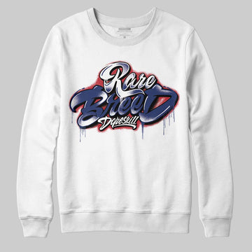 Jordan 1 High OG Rare Air "Deep Royal Blue" DopeSkill Sweatshirt Rare Breed Type Graphic Streetwear - White