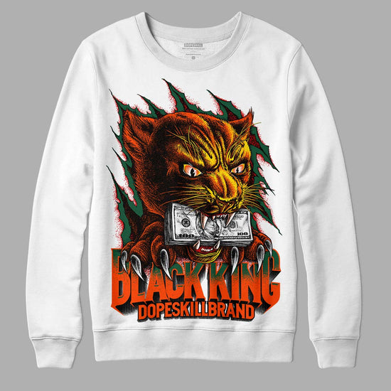 Dunk Low Team Dark Green Orange DopeSkill Sweatshirt Black King Graphic Streetwear - White