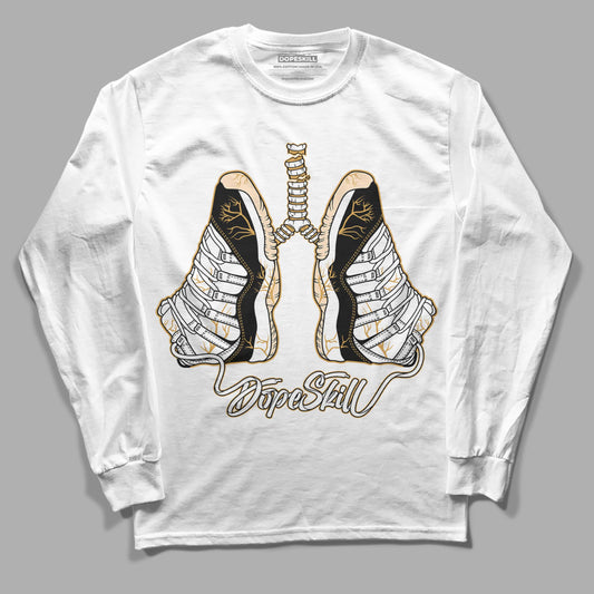 Jordan 11 "Gratitude"  DopeSkill Long Sleeve T-Shirt Breathe Graphic Streetwear - White 
