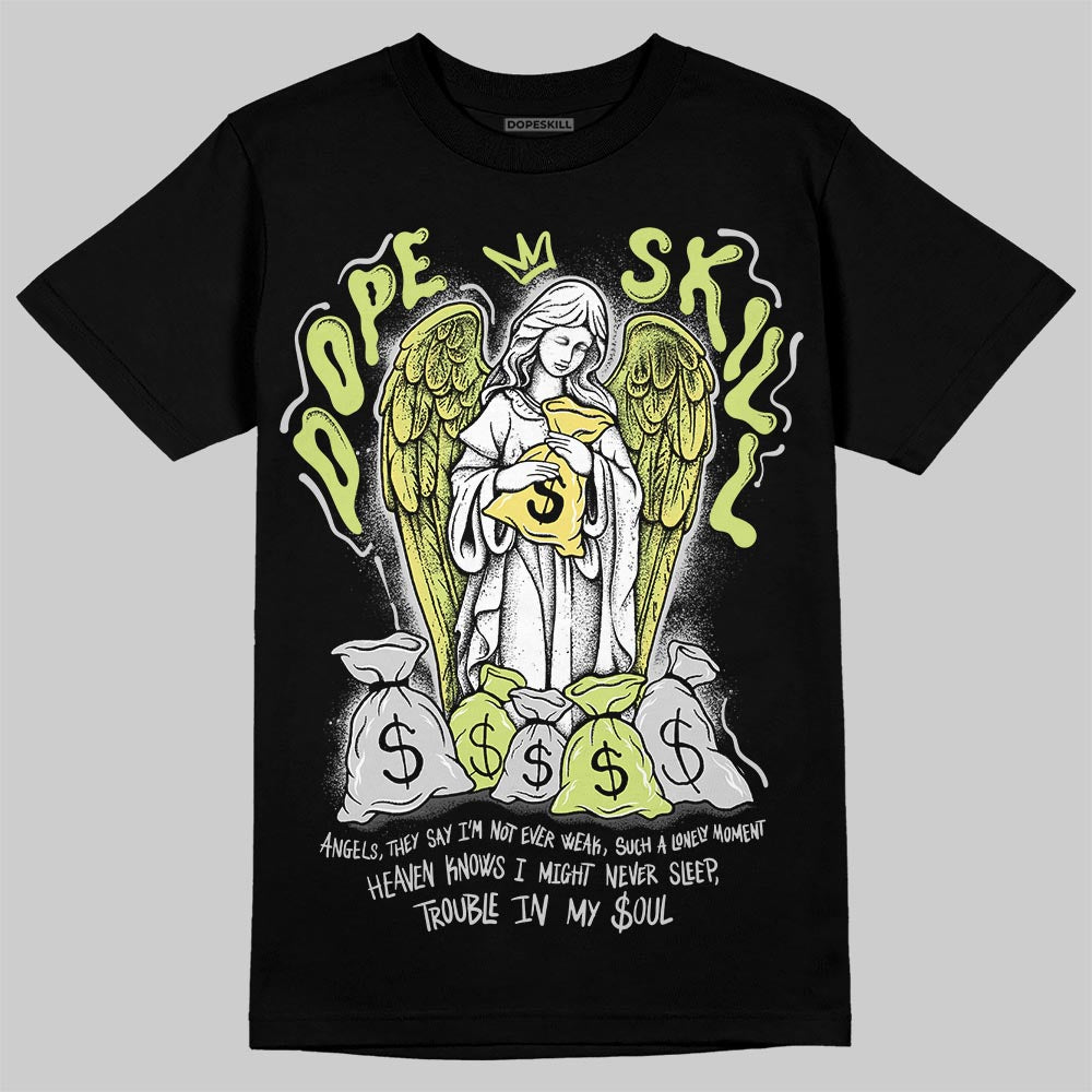 Jordan 4 GS “Light Lemon Twist” DopeSkill T-Shirt Angels Graphic Streetwear - black