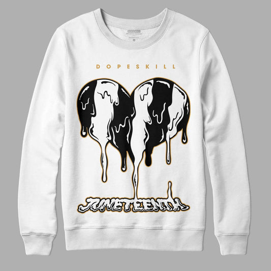 Jordan 11 "Gratitude" DopeSkill Sweatshirt Juneteenth Heart raphic Streetwear - White