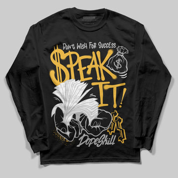 Jordan 5 'Tokyo' DopeSkill Long Sleeve T-Shirt Speak It Graphic Streetwear - Black
