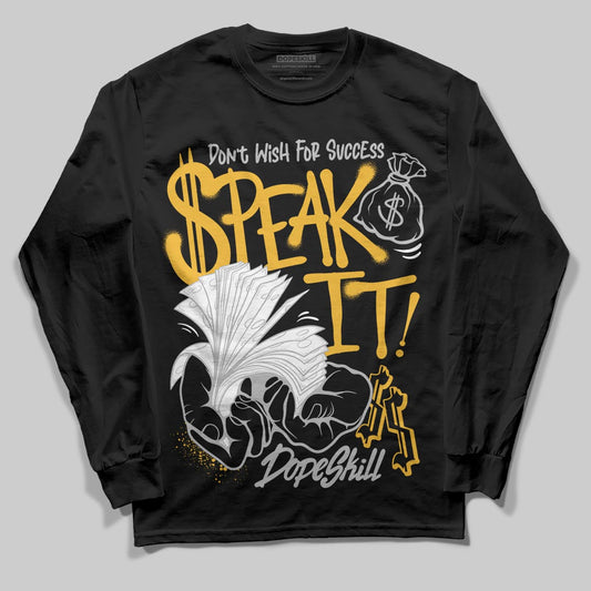 Jordan 5 'Tokyo' DopeSkill Long Sleeve T-Shirt Speak It Graphic Streetwear - Black