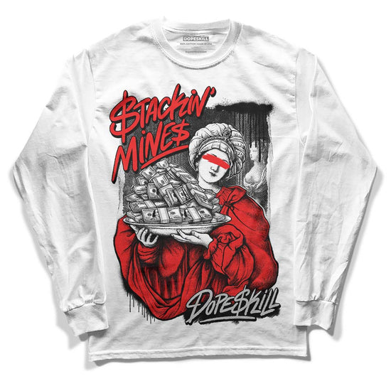 Jordan Spizike Low Bred DopeSkill Long Sleeve T-Shirt Stackin Mines Graphic Streetwear - White