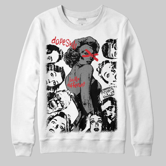 Jordan 10 Retro Shadow (2025) DopeSkill Sweatshirt Built Different Graphic Streetwear - White