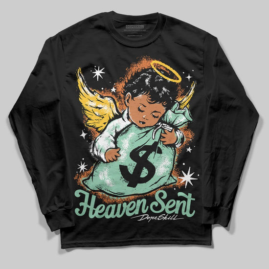 SB Dunk Low Rodeo Tourmaline DopeSkill Long Sleeve T-Shirt Heaven Sent Graphic Streetwear - Black