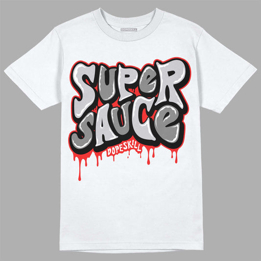 Grey Sneakers DopeSkill T-Shirt Super Sauce Graphic Streetwear - White