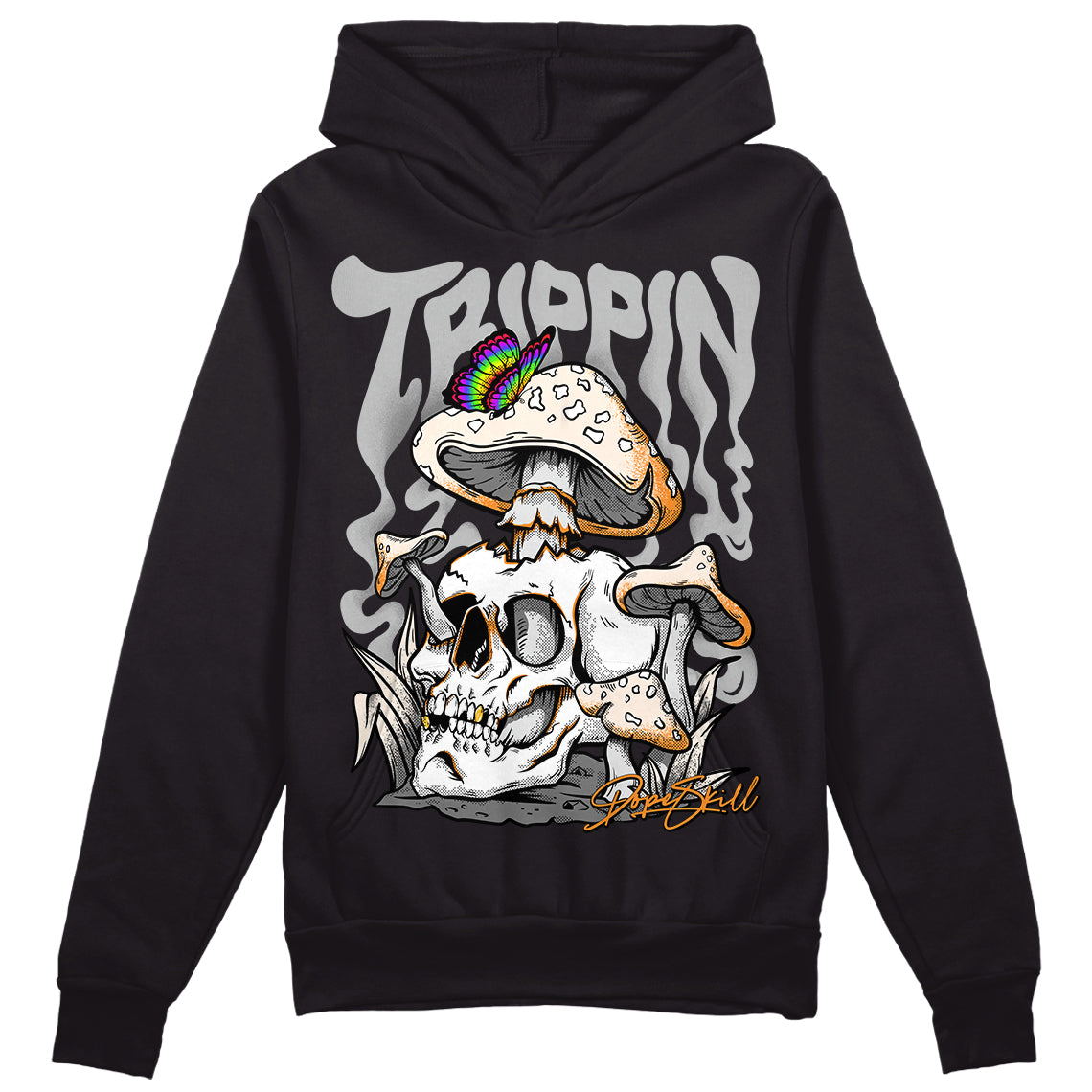 Dunk Low Cool Grey DopeSkill Hoodie Sweatshirt Trippin Graphic Streetwear - Black