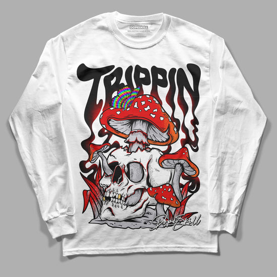 Jordan 2 Retro "Black Cement" DopeSkill Long Sleeve T-Shirt Trippin Graphic Streetwear - White