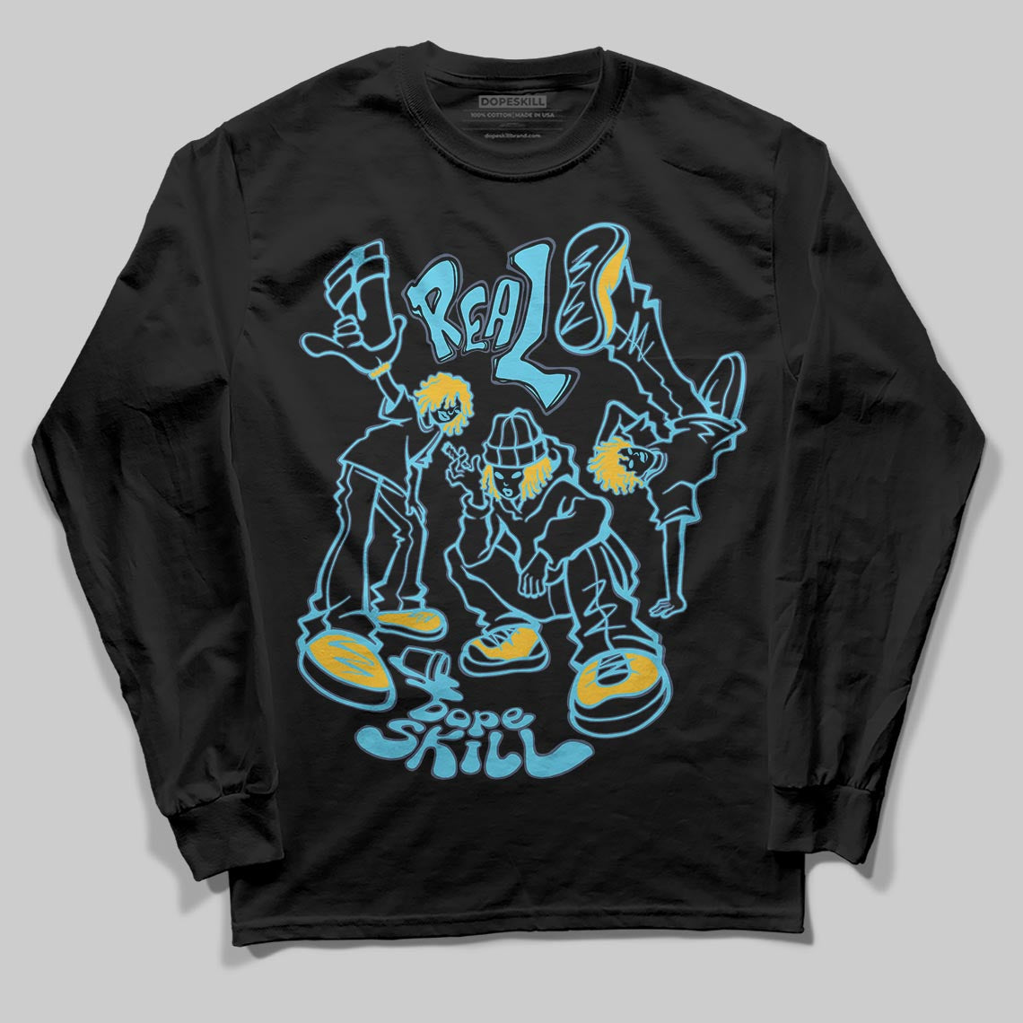 Jordan 11 Retro Gamma Blue (2025) DopeSkill Long Sleeve T-Shirt Real Y2K Players Graphic Streetwear - black