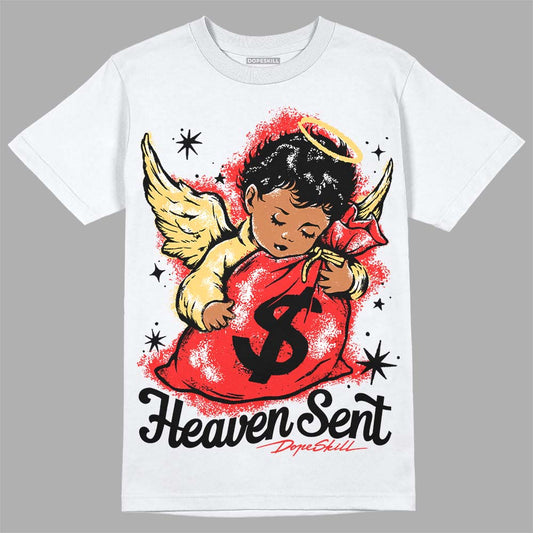 Jordan 5 "Dunk On Mars" DopeSkill T-Shirt Heaven Sent Graphic Streetwear - White