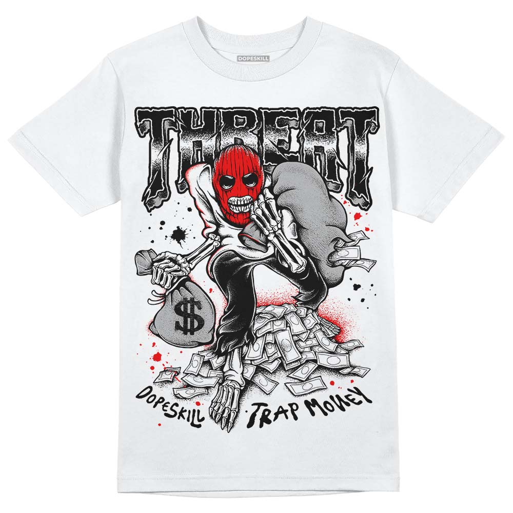 Dunk Low Panda White Black DopeSkill T-Shirt Threat Graphic Streetwear - White