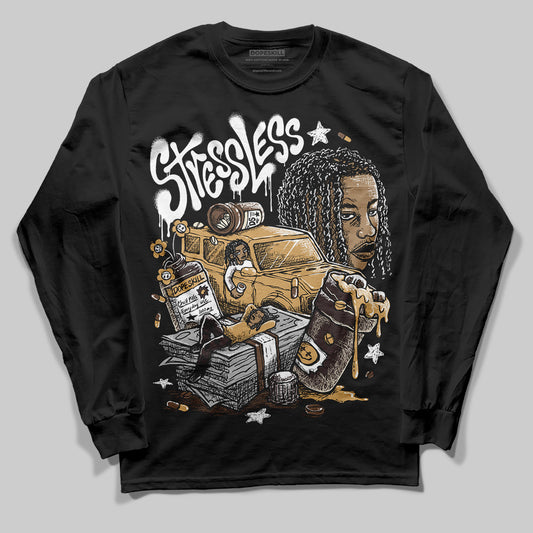 Jordan 5 “Earth/Metallic Gold” DopeSkill Long Sleeve T-Shirt Stressless Graphic Streetwear - Black