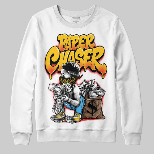 Yellow Sneakers DopeSkill Sweatshirt Paper Chaser Boy Graphic Streetwear - White