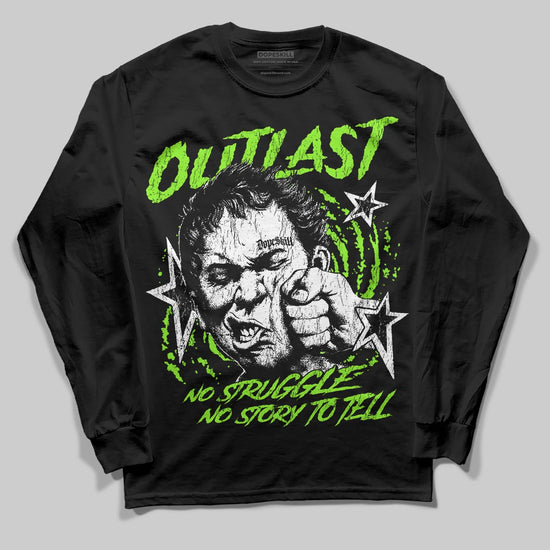 Neon Green Sneakers DopeSkill Long Sleeve T-Shirt Outlast Graphic Streetwear - Black