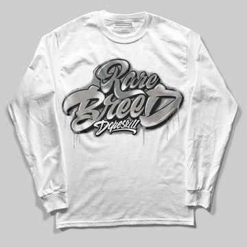 Jordan 9 Cool Grey DopeSkill Long Sleeve T-Shirt Rare Breed Type Graphic Streetwear - White