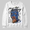 Awake NY x Jordan 5 Retro 'Black Racer Blue' DopeSkill Sweatshirt Never Stop Hustling Graphic Streetwear - White 