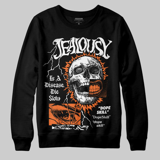 Orange, Black and White Sneakers DopeSkill Sweatshirt Jealousy Graphic Streetwear - black