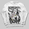 Jordan 4 “Black Cat” (2025) DopeSkill Long Sleeve T-Shirt Stay It Busy Graphic Streetwear - White