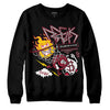 Jordan 1 Retro High '85 OG Metallic Burgundy DopeSkill Sweatshirt Break Through Graphic Streetwear - Black