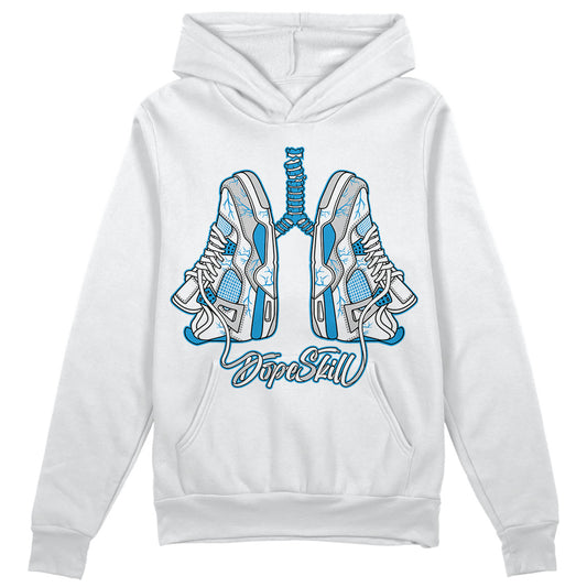 Jordan 4 Retro Military Blue DopeSkill Hoodie Sweatshirt Breathe Graphic Streetwear - White 