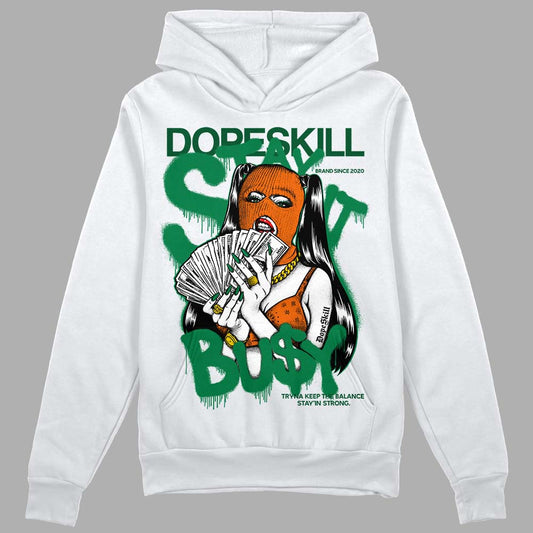 Green Sneakers DopeSkill Hoodie Sweatshirt Stay It Busy Graphic Streetwear - White 