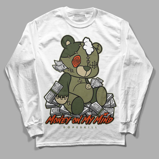 Olive Sneakers DopeSkill Long Sleeve T-Shirt MOMM Bear Graphic Streetwear - White