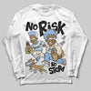 Nike Air Diamond Turf Must Be the Money DopeSkill Long Sleeve T-Shirt No Risk No Story Graphic Streetwear - White
