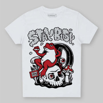 Jordan 11 Retro Low Bred (2025) DopeSkill Toddler Kids T-shirt Stay Busy Graphic Streetwear - White