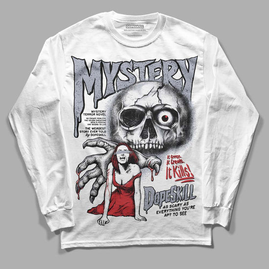 Jordan 4 “Bred Reimagined” DopeSkill Long Sleeve T-Shirt Mystery Ghostly Grasp Graphic Streetwear - White 