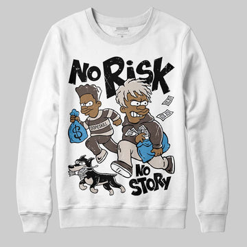 Adidas Samba OG White Black Clear Granite DopeSkill Sweatshirt No Risk No Story Graphic Streetwear - White