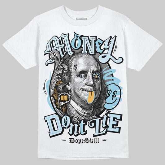 Vans Knu Stack Vintage Satin Dream Blue DopeSkill T-Shirt Money Don't Lie Graphic Streetwear - White