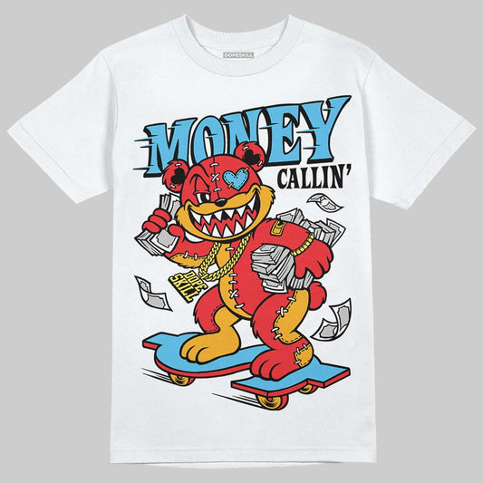 Red Sneakers DopeSkill T-Shirt Money Callin' Graphic Streetwear - White