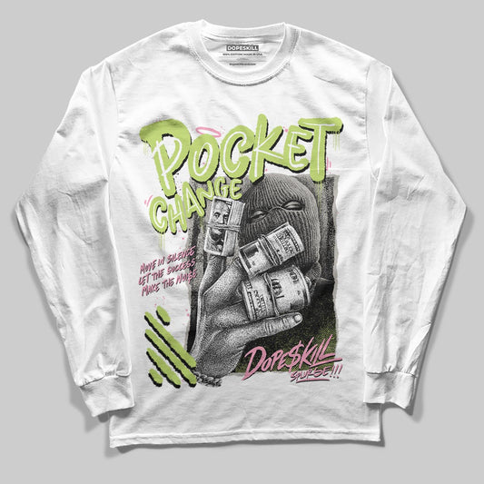 Chase B x Travis Scott x Jordan Jumpman Jack DopeSkill Long Sleeve T-Shirt Pocket Change Graphic Streetwear - White