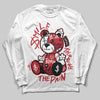 Jordan 1 Low OG "Chicago" DopeSkill Long Sleeve T-Shirt Smile Through The Pain Graphic Streetwear - White