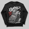 Grey Sneakers DopeSkill Long Sleeve T-Shirt Grind Pray Graphic Streetwear - Black