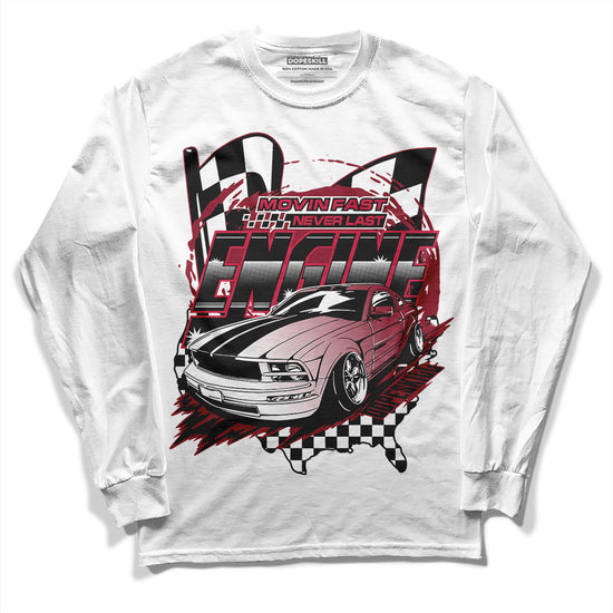 Jordan 1 Retro High '85 OG Metallic Burgundy DopeSkill Long Sleeve T-Shirt ENGINE Tshirt Graphic Streetwear - White