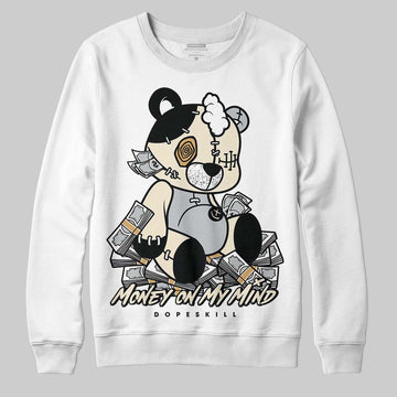 Jordan 5 Retro Reverse Metallic DopeSkill Sweatshirt MOMM Bear Graphic Streetwear - White