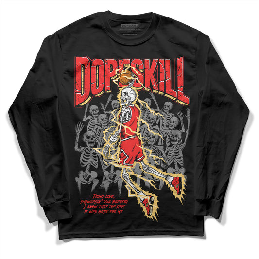 Jordan 5 "Dunk On Mars" DopeSkill Long Sleeve T-Shirt Thunder Dunk Graphic Streetwear - Black