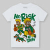 Green Sneakers DopeSkill Toddler Kids T-shirt No Risk No Story Graphic Streetwear - White