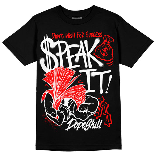 Black and White Sneakers DopeSkill T-Shirt Speak It Graphic Streetwear - Black